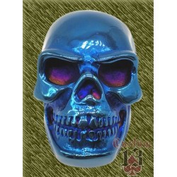 Anillo de acero, calavera azul