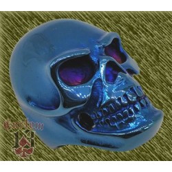 Anillo de acero, calavera azul