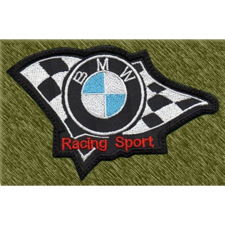 Parche bordado, bmw, racing sport