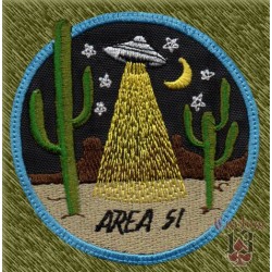 Parche bordado, area 51 desierto