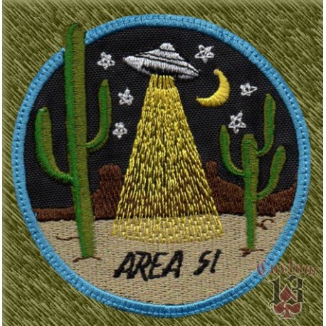 Parche bordado, area 51 desierto