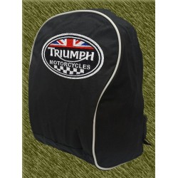 mochila negra bodada, triumph