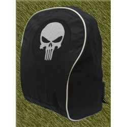 mochila negra bodada, punisher