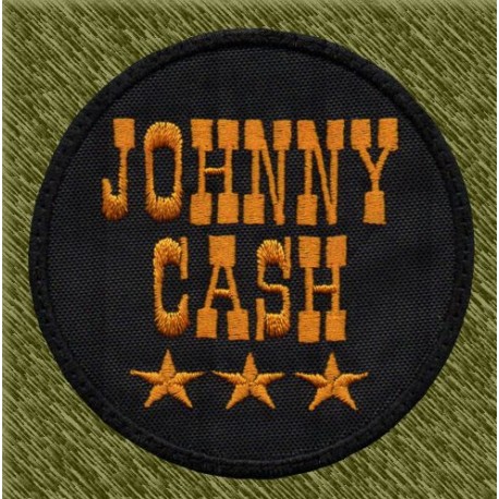 Parche bordado, johnny cash redondo