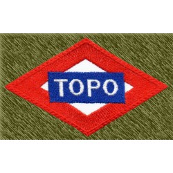 Parche bordado, topo