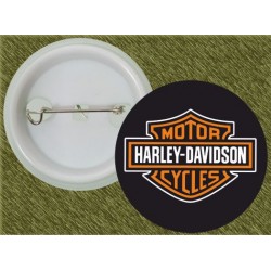 chapa harley davidson logo naranja