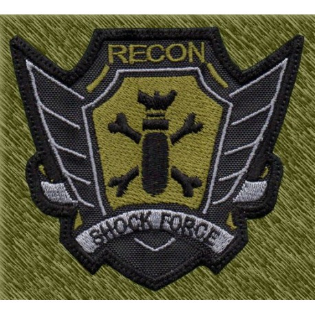 parche bordado, recon shock force