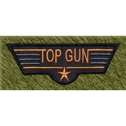 parche bordado, top gun