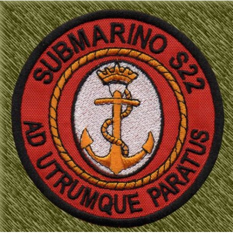 parche bordado, submarino s-22