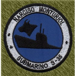 parche bordado, submarino s-35