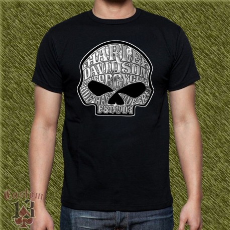 Camiseta manga corta, Harley calavera