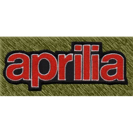 Parche bordado, aprilia