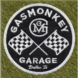 Parche bordado, gas monkey banderas