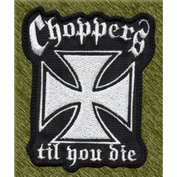 Parche bordado, choppers til you die