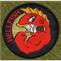 Parche bordado, hellfish