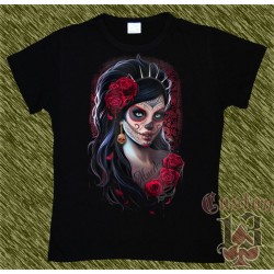 Camiseta Dark13 mujer, catrina, dia de los muertos