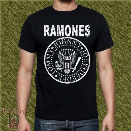 Camiseta negra, ramones, classic