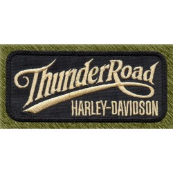 Parche bordado, thunder road, harley davidson, beig