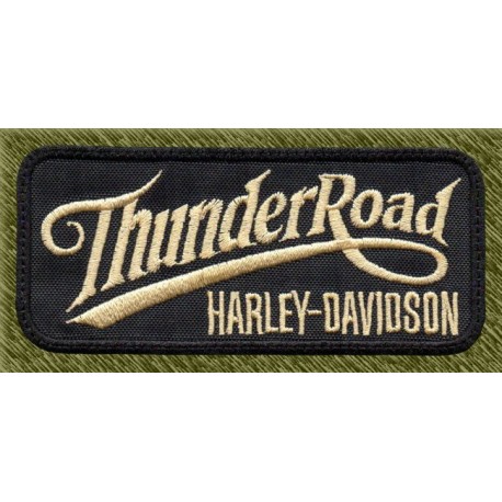 Parche bordado, thunder road, harley davidson, beig