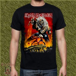 Camiseta negra, iron maiden, number of the beast