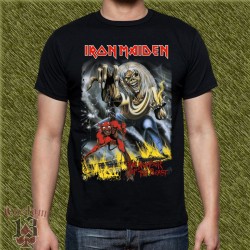 Camiseta negra, iron maiden, the number of the beast