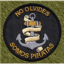 Parche bordado, no olvides somos piratas