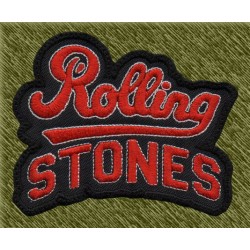 Parche bordado, rolling stones, nombre