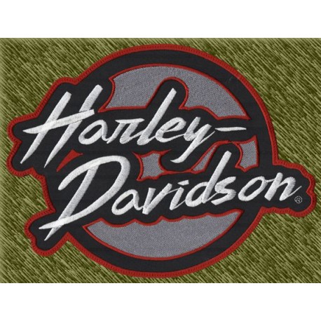 parche bordado para espalda, harley davidson redondo con nombre