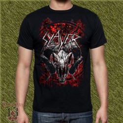 Camiseta negra, slayer carnero