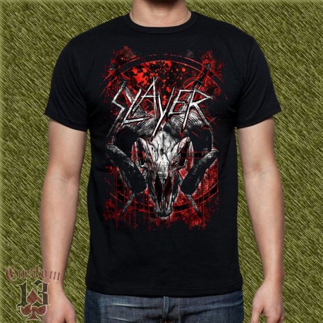 Camiseta negra, slayer carnero