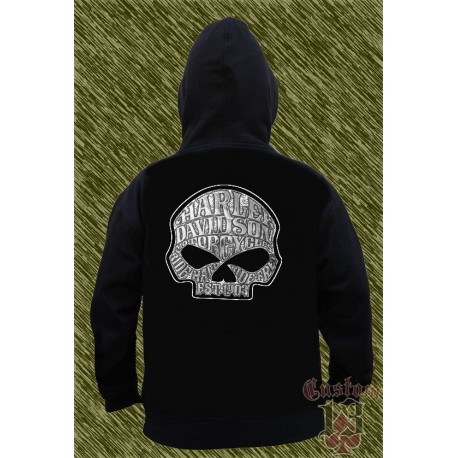 Sudadera harley skull letras