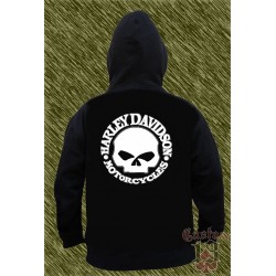 Sudadera con capucha, harley skull