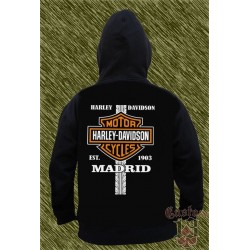 Sudadera con capucha, harley davidson, madrid