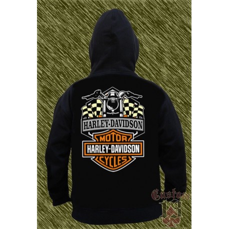 Sudadera harley davidson banderas