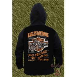 Sudadera con capucha, harley davidson, muro