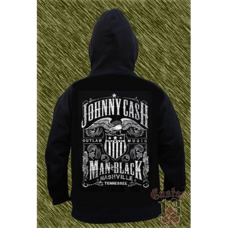 Sudadera con capucha, johnny cash, man in black