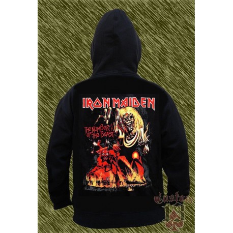 Sudadera con capucha, iron maiden, the number of the beast 01