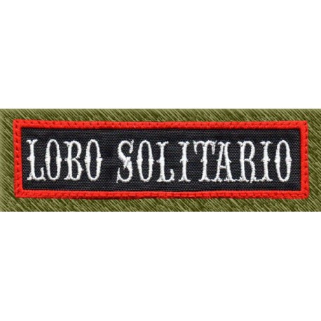 Parche bordado, stick lobo solitario