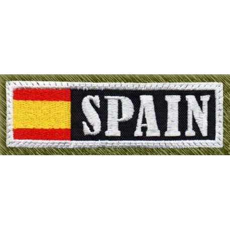 Parche bordado, stick spain borde blanco