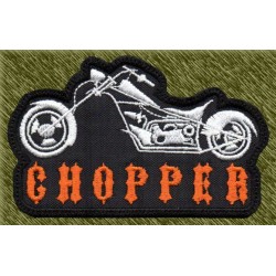 Parche bordado, moto chopper