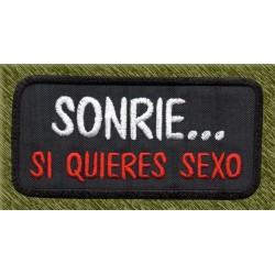 Parche bordado, sonrie si quieres sexo