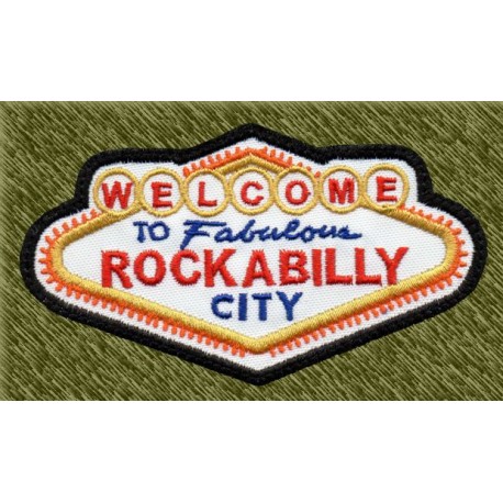 Parche bordado, rockabilly, las vegas