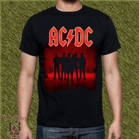 Camiseta negra, ac dc, power up, banda