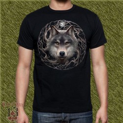 Camiseta dark13, cabeza de lobo