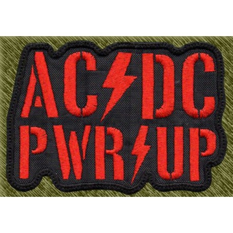 Parche bordado, ac dc, power up