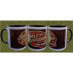 Taza de porcelana, harley ovalado logo vintage