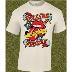 Camiseta beig, the rolling stones, tatto you