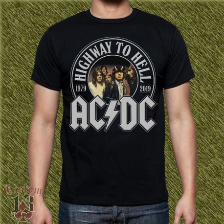 Camiseta negra, ac-dc, highway to hell