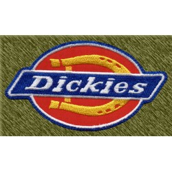 Parche bordado, dickies herradura amarilla