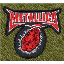 Parche bordado, metallica st. anger, puño